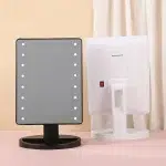 16 LED Vanity Light Touch Switch LED Desktop Storage Makeup Mirror With Light Dressing 360 Rotating 4